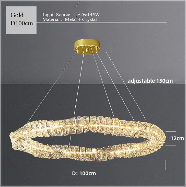 2024 Luxury K9 Crystals Chandelier Led Pendant Lights Steel Luxury Hanging Lamp Fixtures For Home decoration