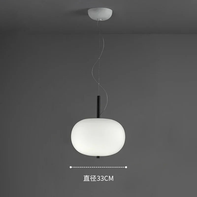 suspension scandinave grande boule de verre pour salon
