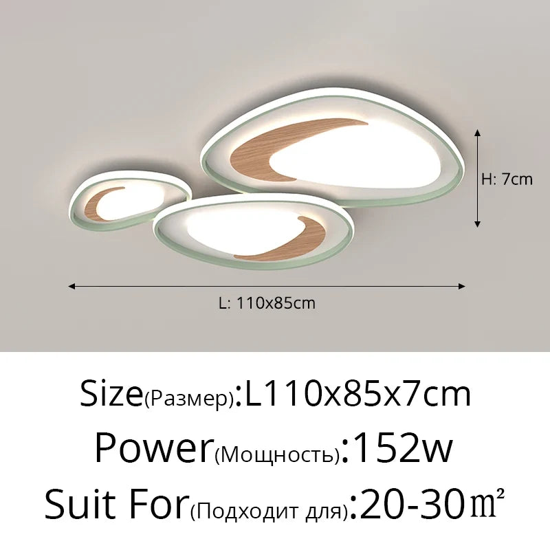 lustre nordique en bois pour éclairage intérieur lampara techo