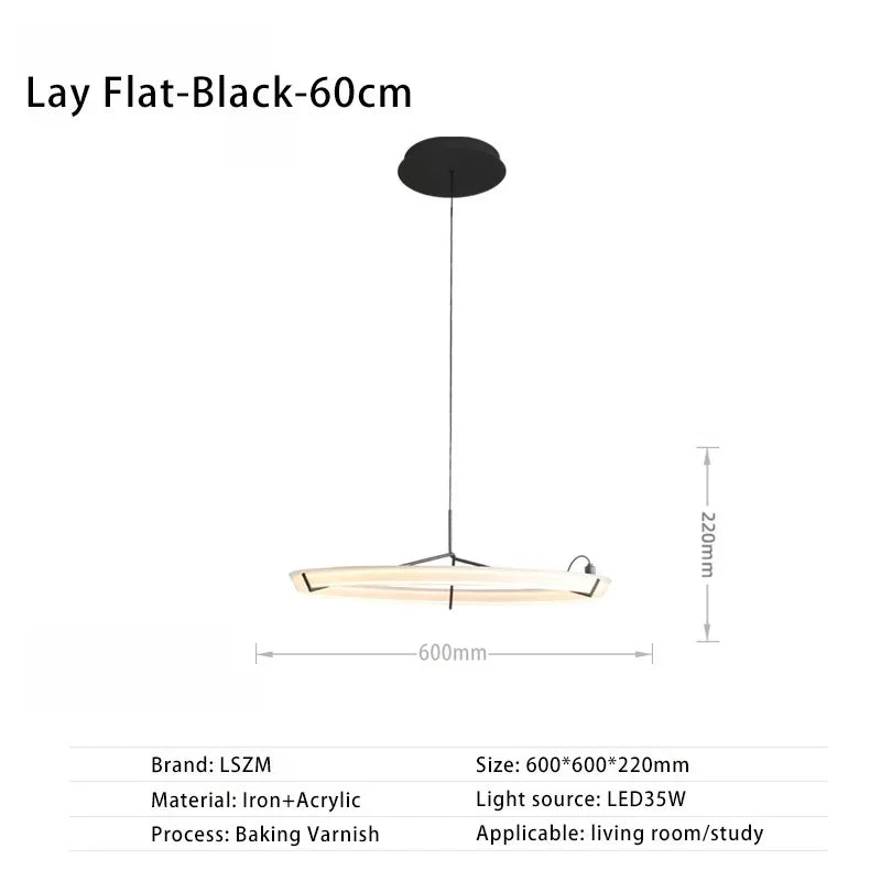 lustre nordique design suspension décorative en acrylique LED