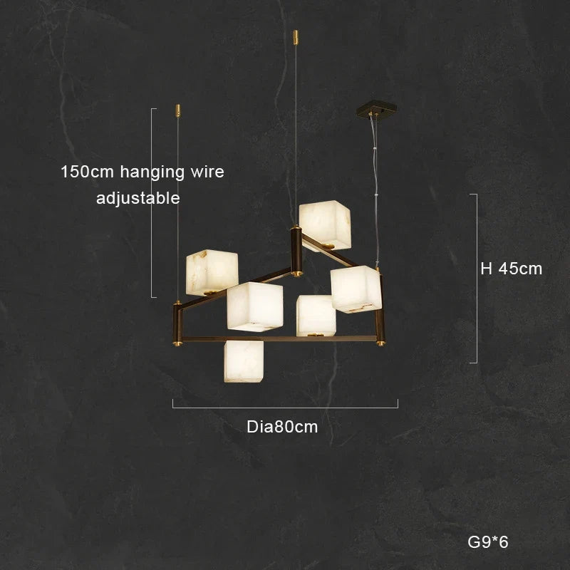 plafonnier led suspendu marbre blanc design moderne décoratif idéal villas