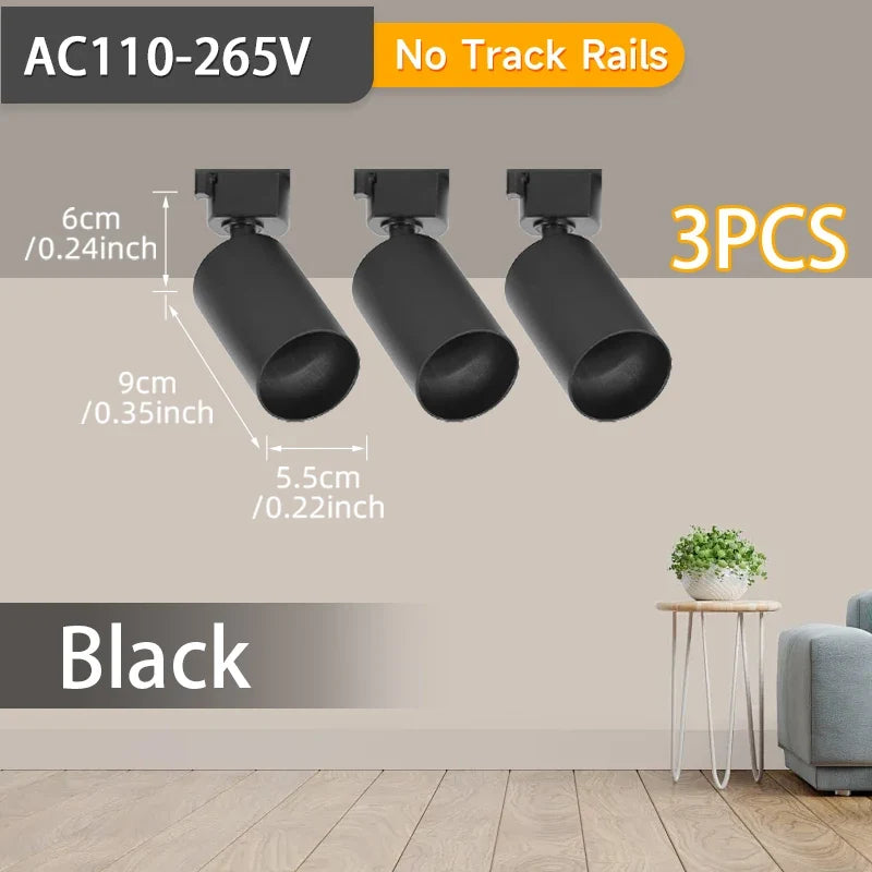 spot led sur rail pour éclairage intérieur et décoration