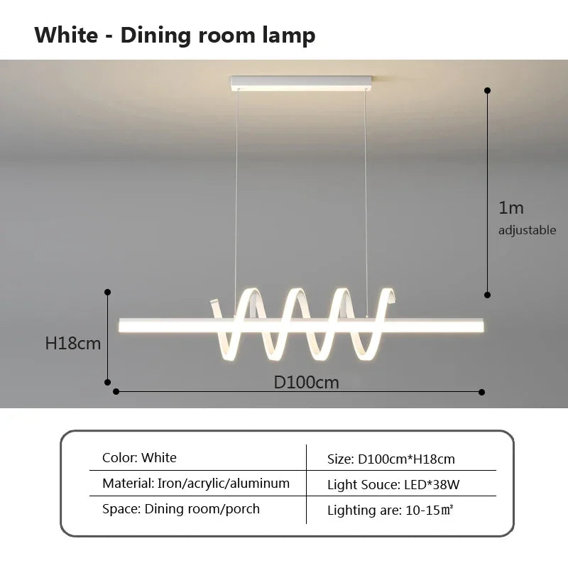 suspension LED design moderne pour restaurant