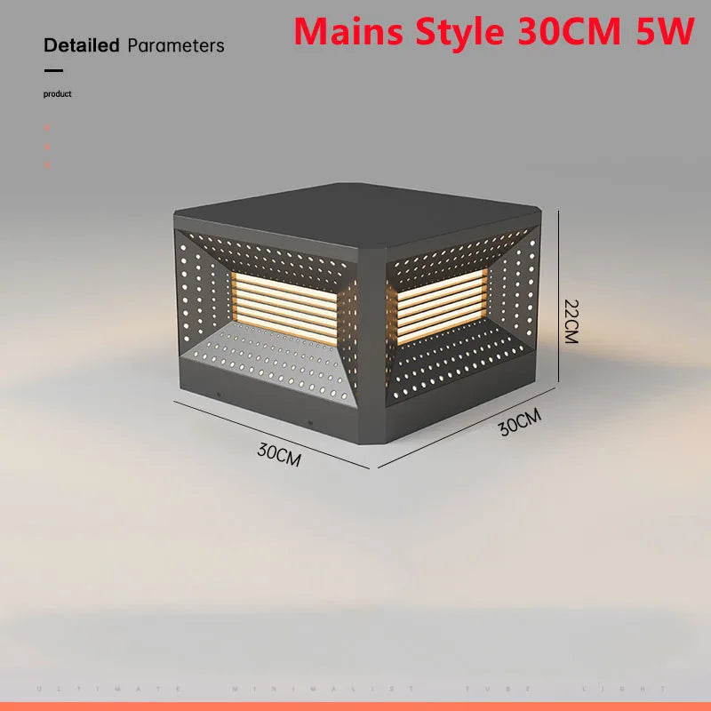 lampe de pelouse solaire moderne pour éclairage extérieur