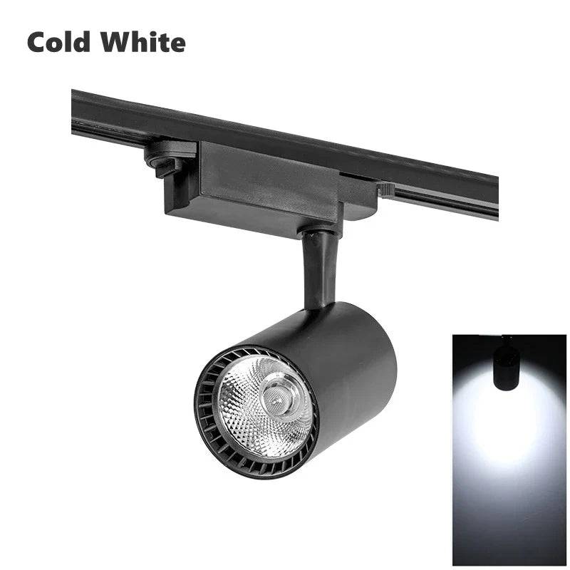 spot led rgb sur rail pour éclairage d'ambiance dynamique