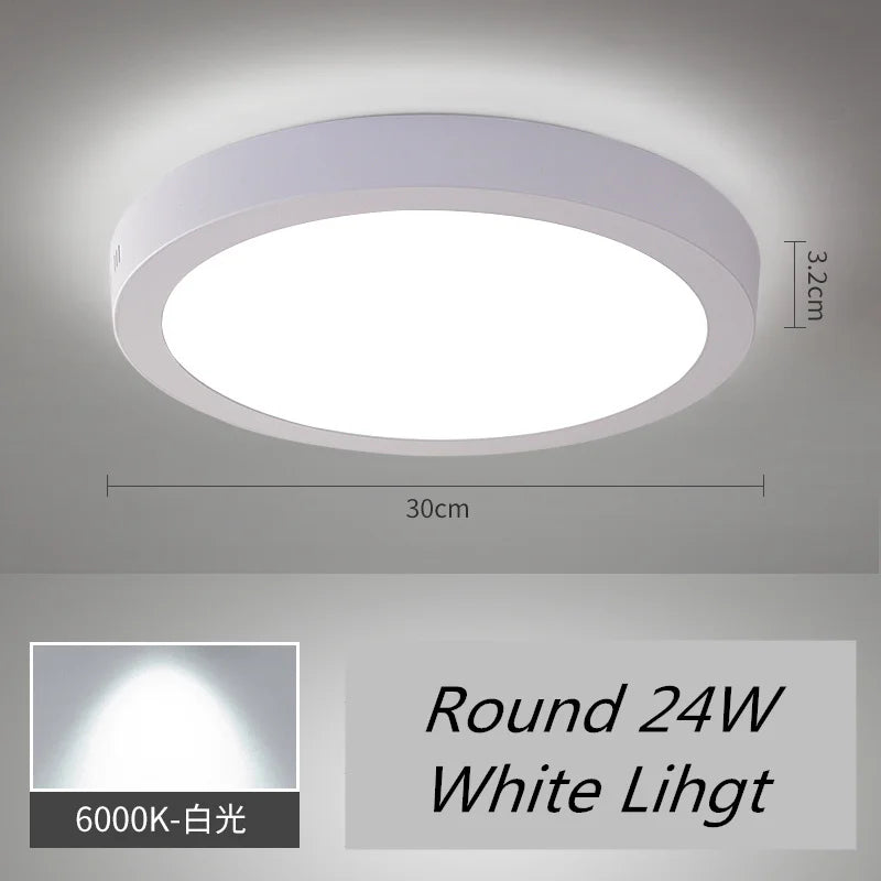 plafonnier led carré monté en surface éclairage led froid