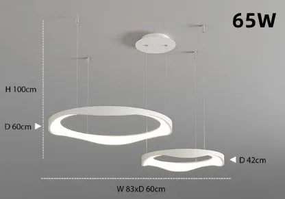 lustre circulaire à led design nordique moderne et créatif