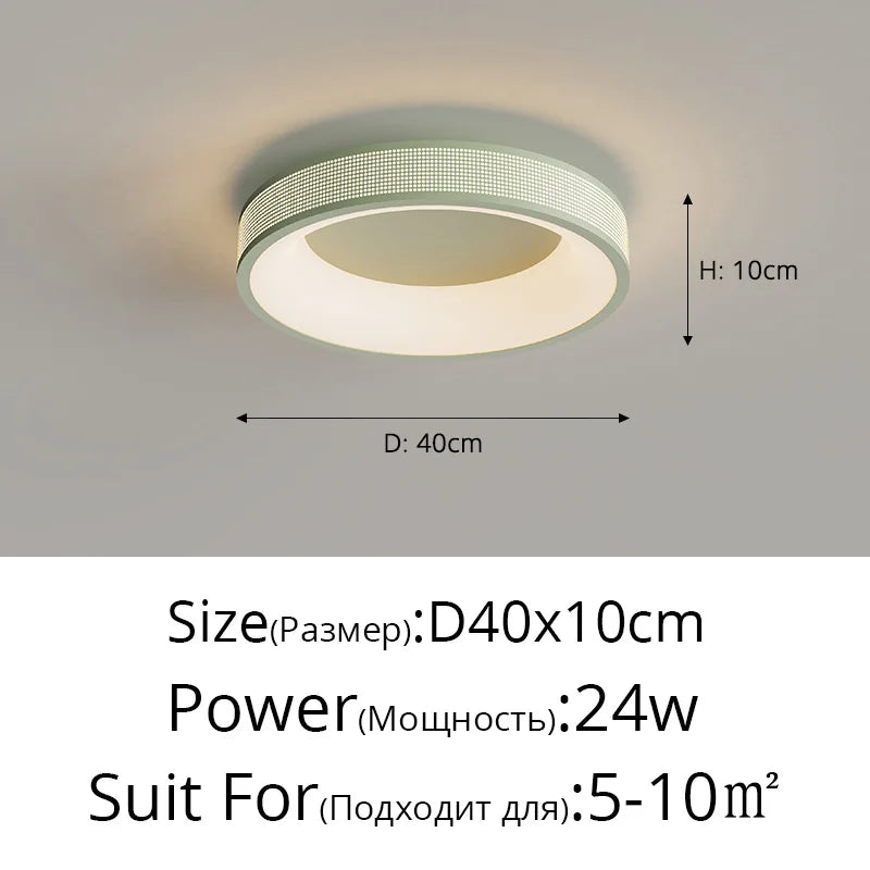 qiyimei plafonnier led style cercle carré décoratif
