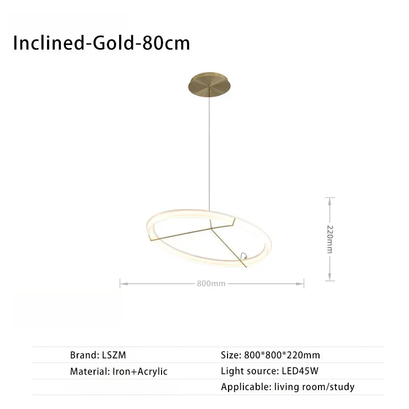 lustre nordique design suspension décorative en acrylique LED