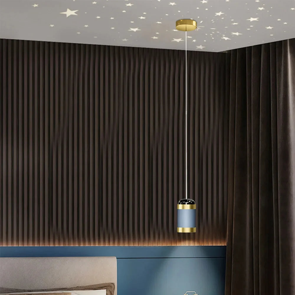 suspension moderne à projection d'étoiles pour décoration intérieure
