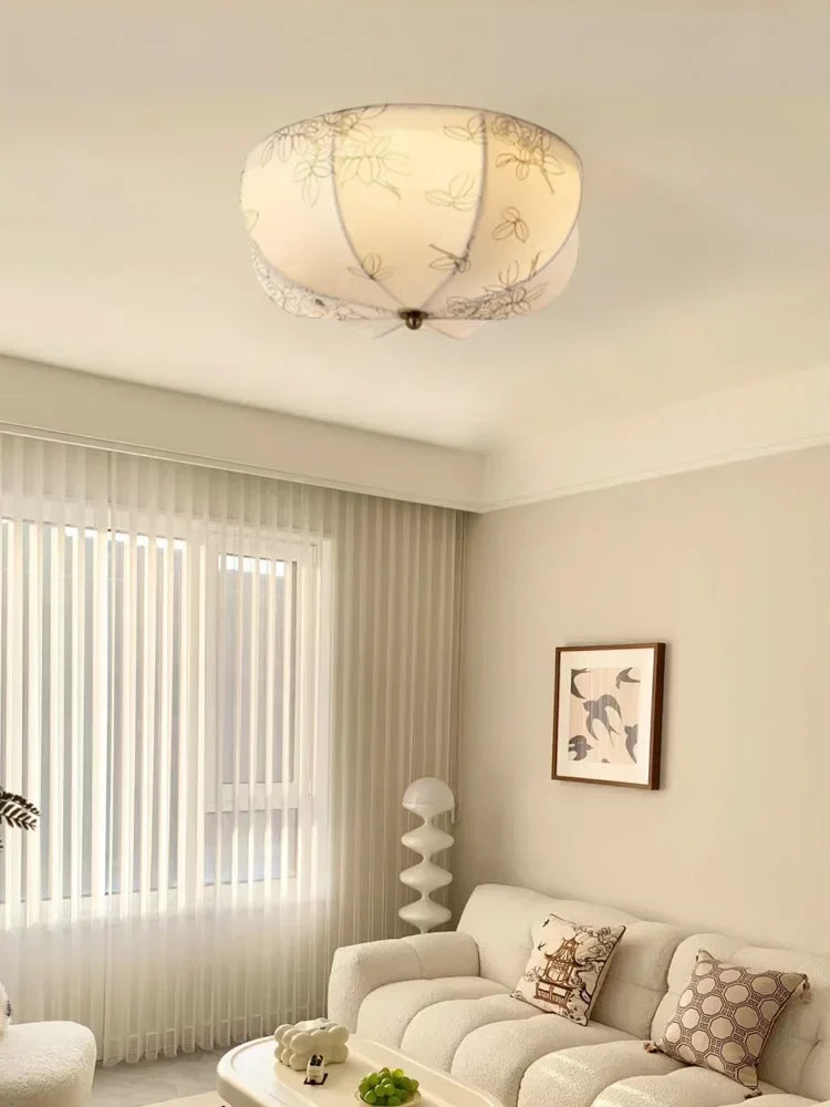 lustre moderne nordique en tissu pour intérieur élégant