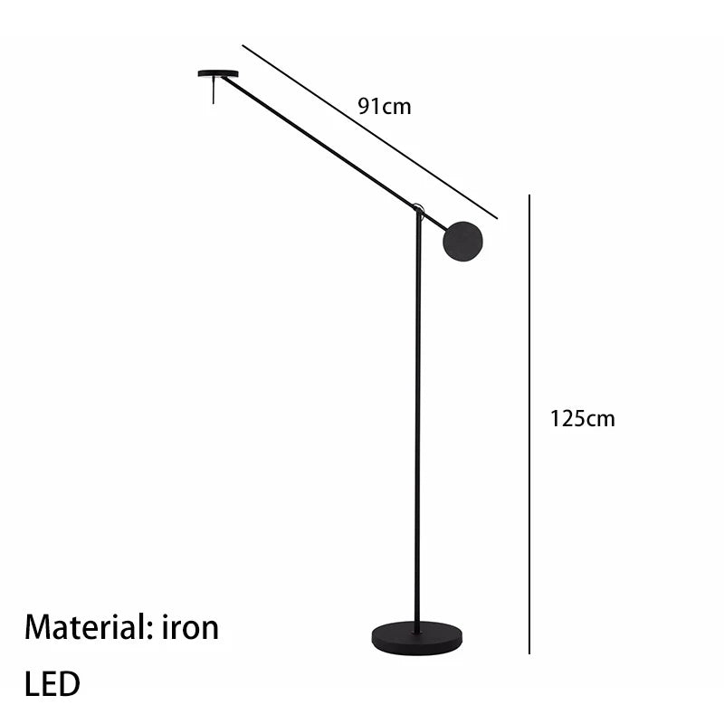 lampadaire led rotatif minimaliste lampe de lecture debout