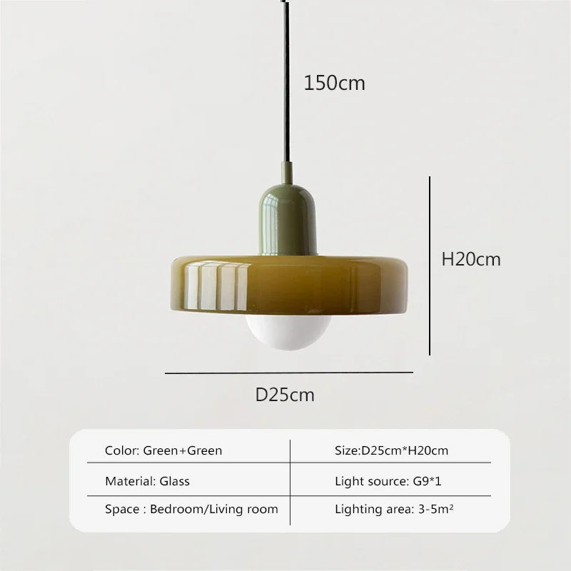 lampe suspendue nordique en verre bonbon pour intérieur décoratif