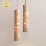 suspension design wabi-sabi en pierre pour ambiance moderne