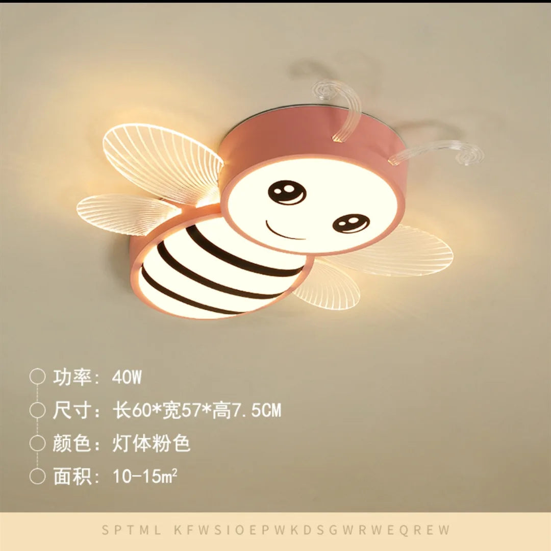 plafonnier led dessin animé petite abeille décoration maternelle moderne