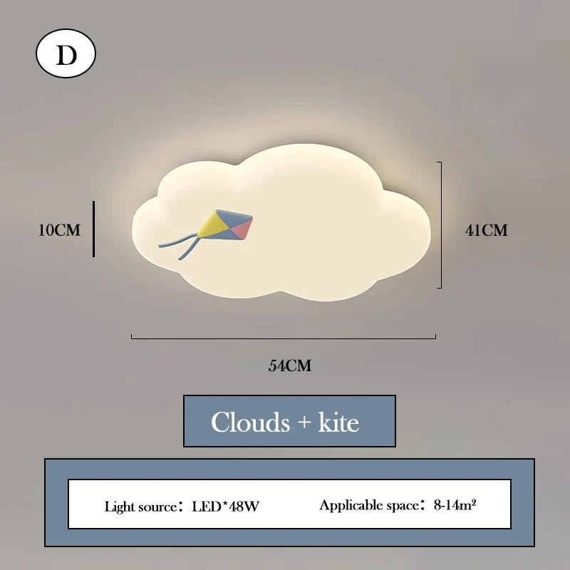 plafonnier nuage créatif pour chambre d'enfant chaleureuse