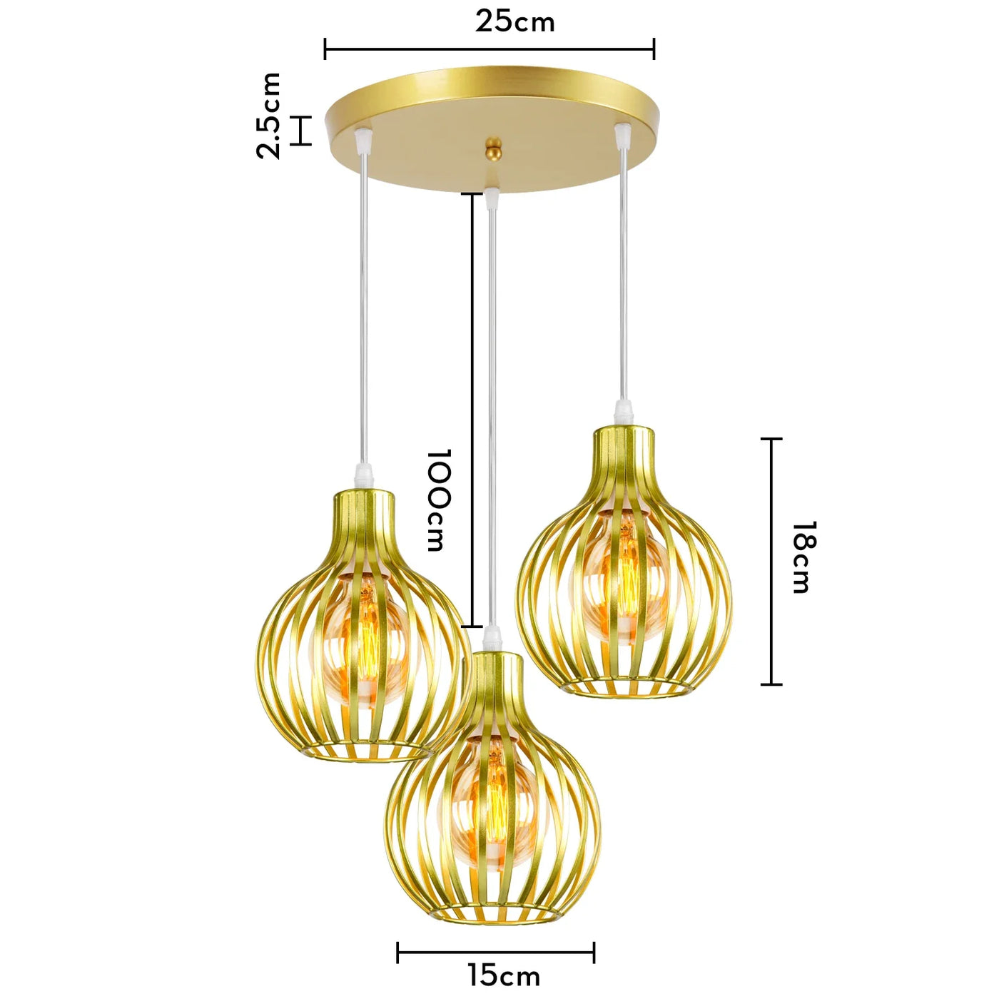 suspension industrielle rétro avec abat-jour géométrique moderne