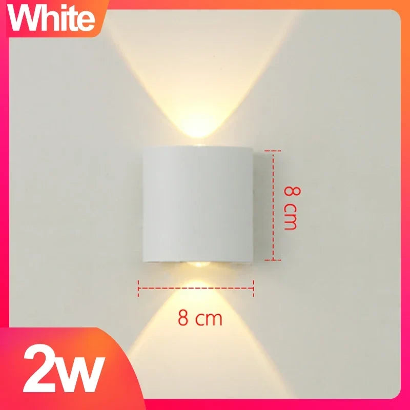 applique murale led extérieur étanche aluminium haut bas zbw0010