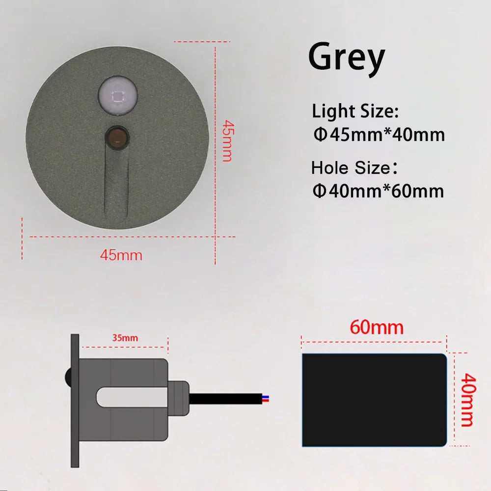 SANDIY – applique murale Led ronde avec capteur de mouvement