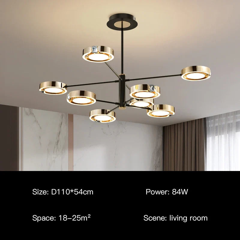suspension led moderne au design minimaliste élégant pour intérieur