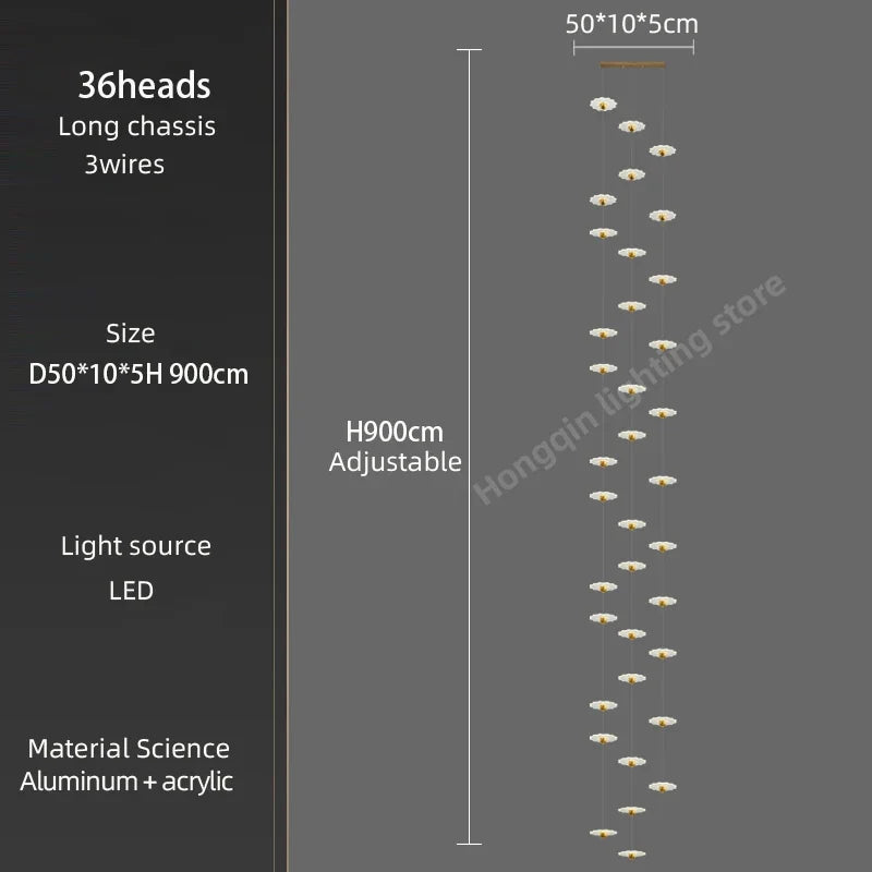 lustre moderne à led pour espaces intérieurs élégants et contemporains