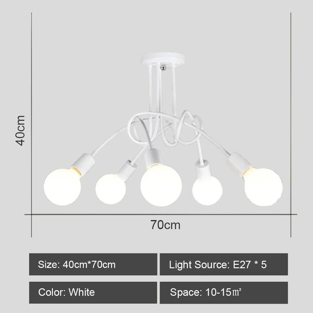 lustre sputnik moderne style industriel pour intérieur élégant