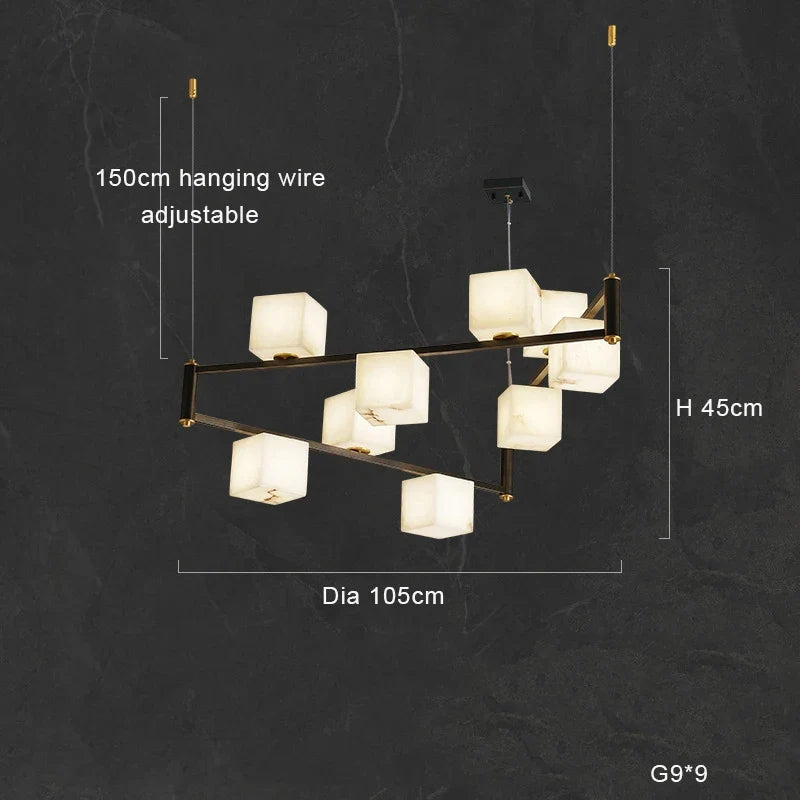 plafonnier led suspendu marbre blanc design moderne décoratif idéal villas