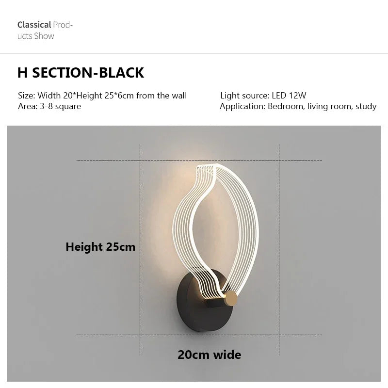 applique murale led moderne style nordique simple décoratif