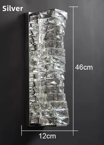 applique murale en cristal moderne lampe à led pour intérieur
