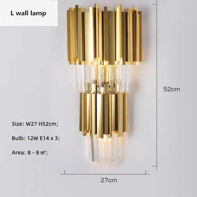 lustre de luxe moderne en cristal k9 à double couches