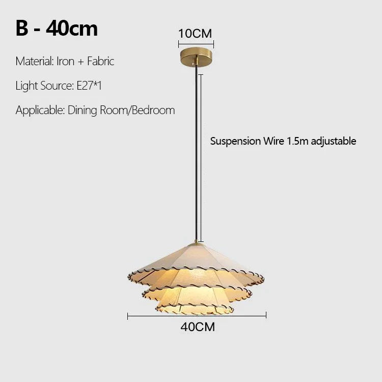 lustre en tissu nordique design chapeau de paille décoratif