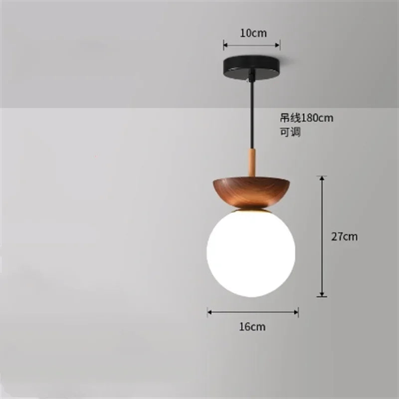 suspension rétro en forme de bûche style nordique décoratif intérieur