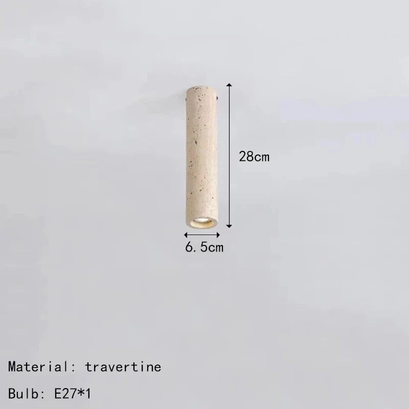 Spot cylindrique en pierre naturelle