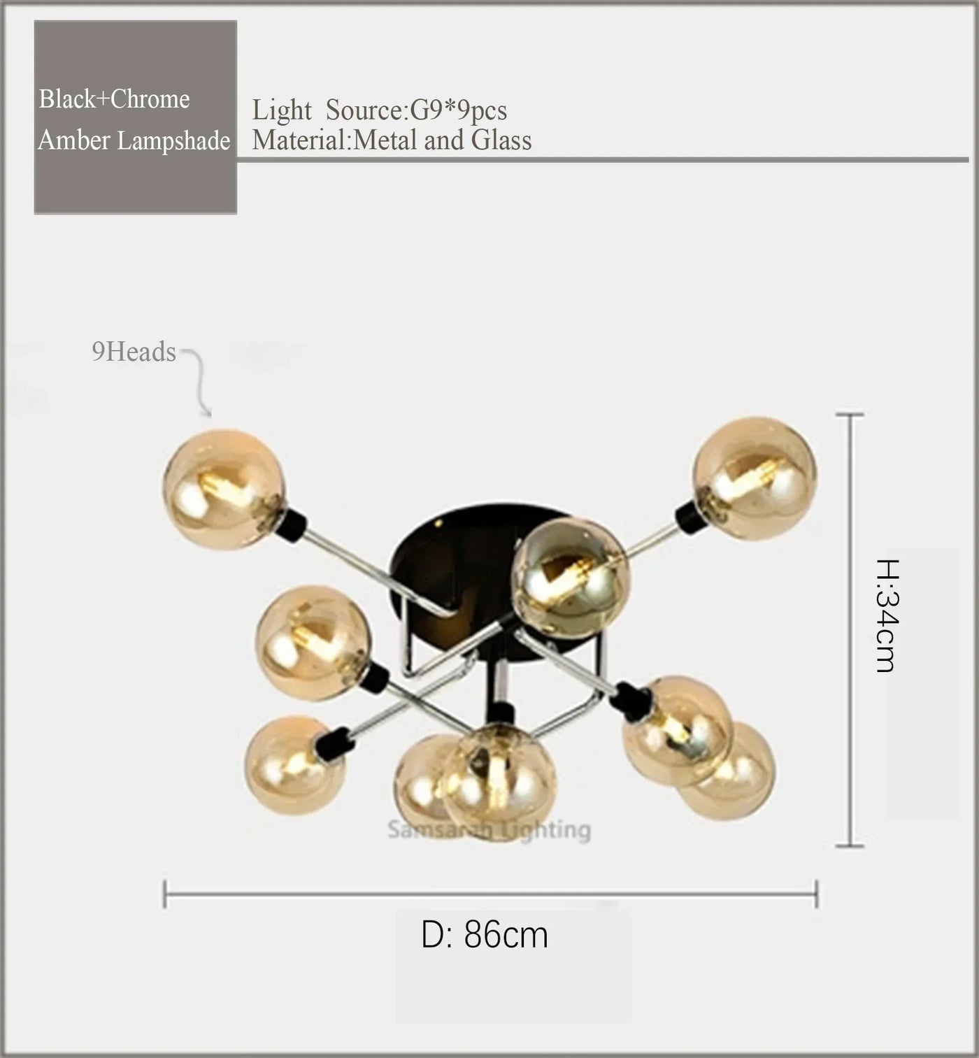 plafonnier led en verre design pour décoration intérieure