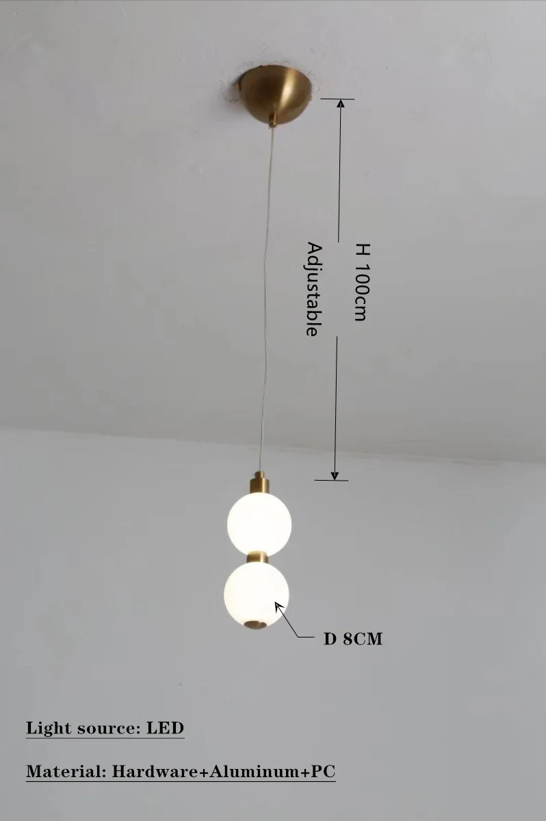 Lustre nordique en forme de haricot magique