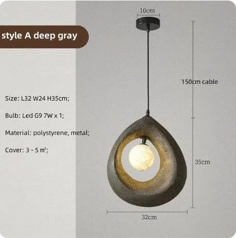 lustre led japonais créatif pour décoration intérieure artistique