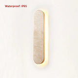 Scandinavie Wabi Sabi Hôtel Couloir Cour Entrée Moderne Pierre Naturelle Extérieure Beige 40CM LED Applique Étanche Appliques Murales