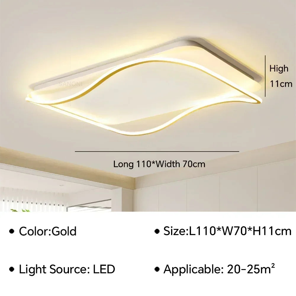 plafonnier moderne à leds pour éclairage intérieur décoratif