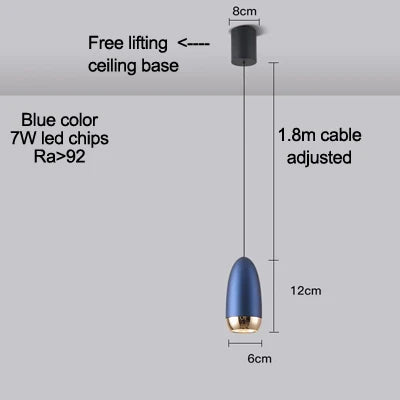suspension led minimaliste avec gradation tactile et irc élevé