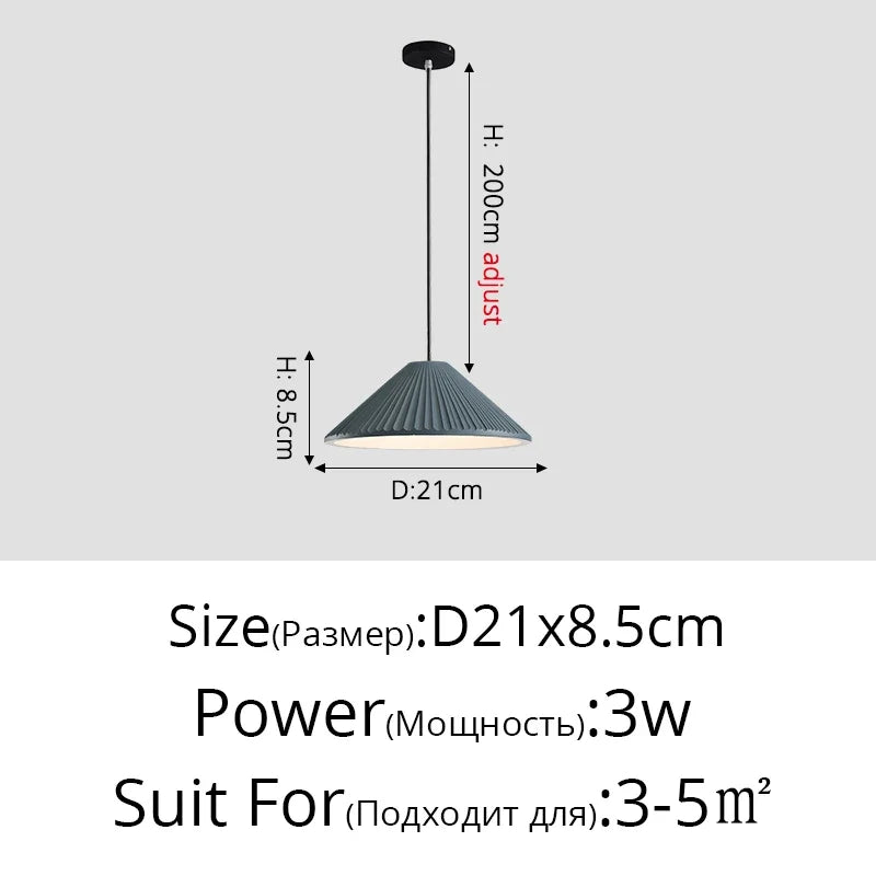 lustre led moderne en forme de chapeau pour éclairage intérieur