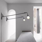 applique murale minimaliste avec interrupteur rotatif à bras long