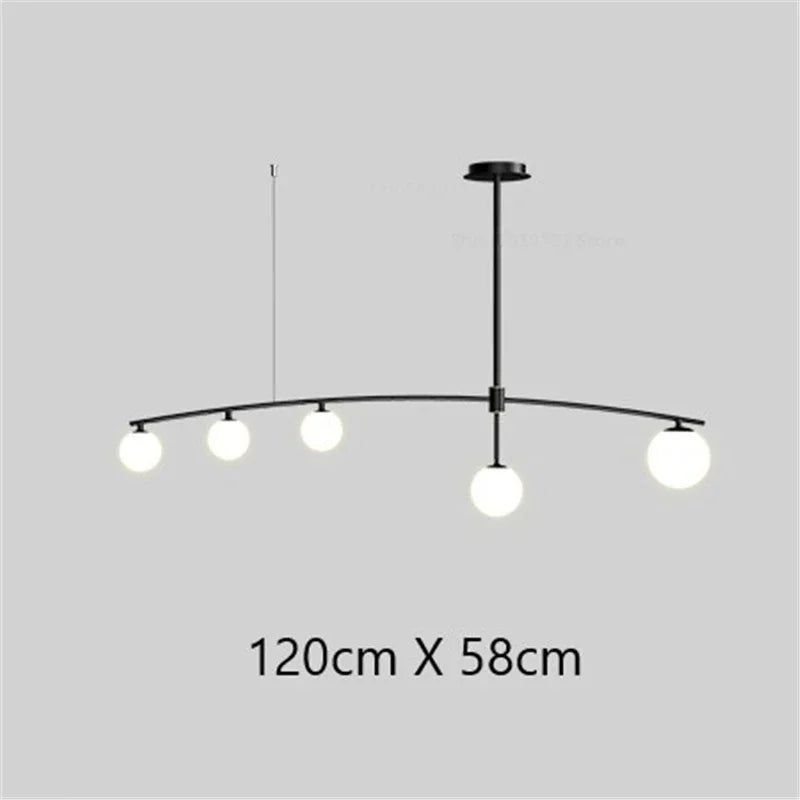 lustre led moderne youlaike en verre pour salon cuisine