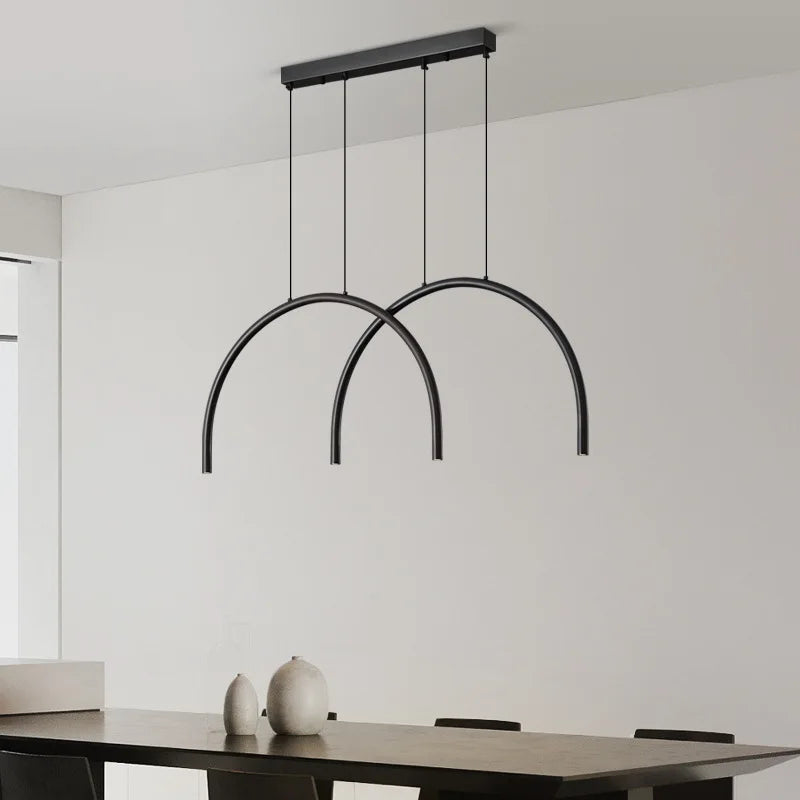 suspension modernes en laiton doré 2/4/6 led hauteur réglable