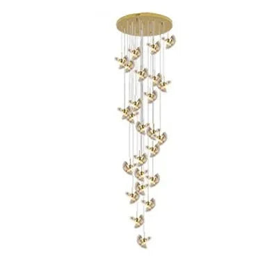 suspension à led pour escalier design créatif et rotatif