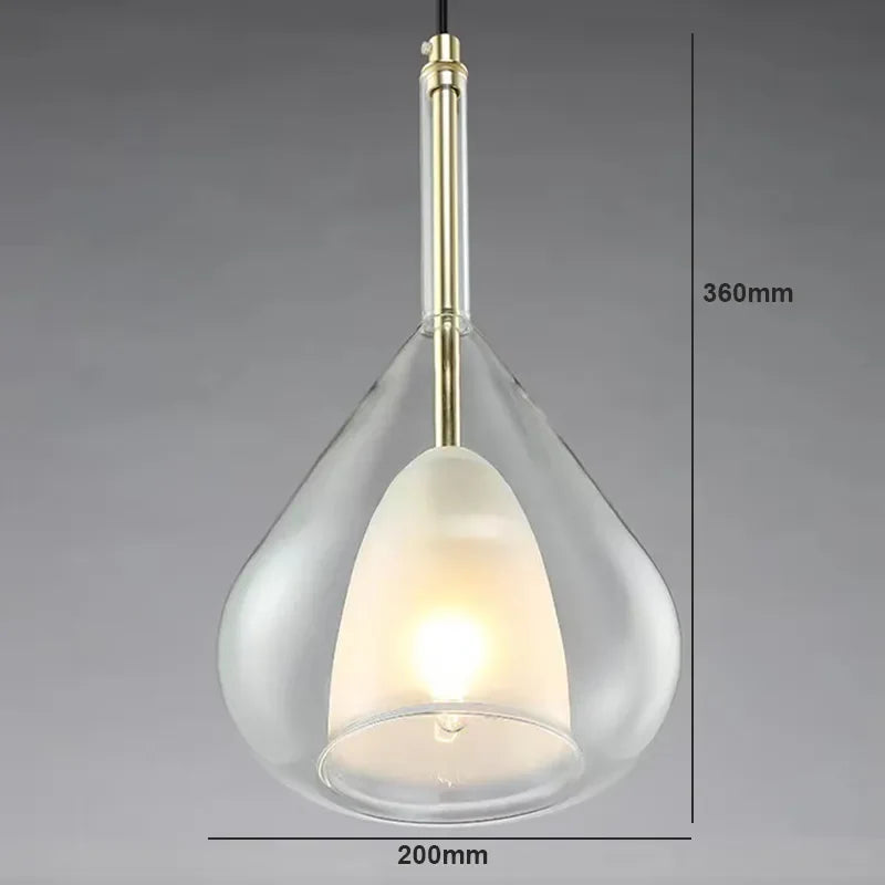 Suspension en verre lustre Led moderne lampe pendante de luxe cuisine salon chambre à côté de la lampe lustre en cristal