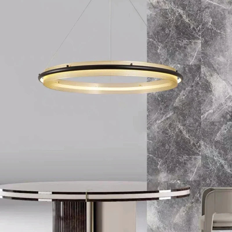 lustre led circulaire de luxe design moderne décoratif