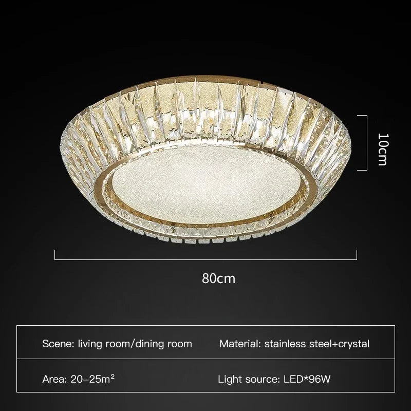 plafonnier en cristal luxe design nordique pour décoration intérieure