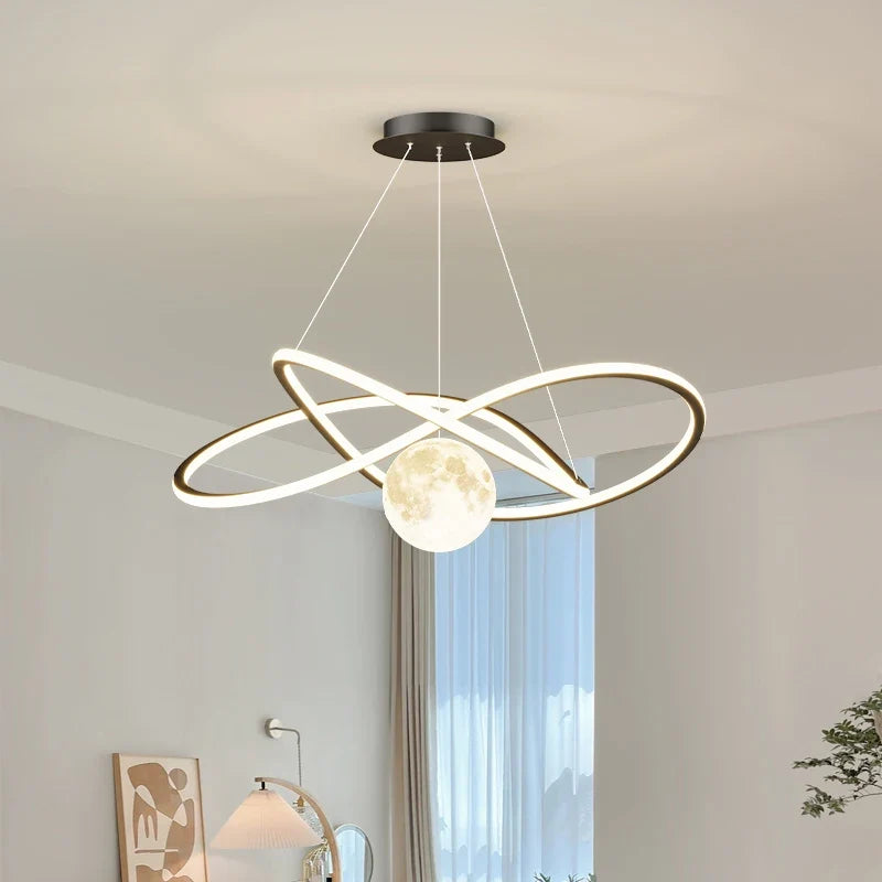 Lustre led arrondi pour décoration intérieure