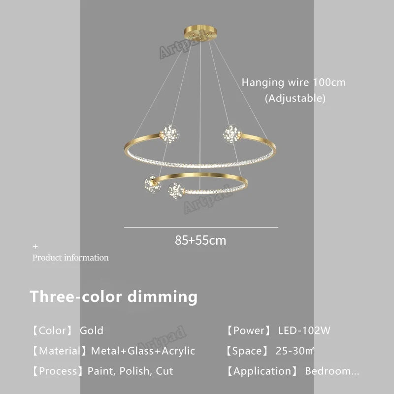 suspension en verre de luxe pour intérieur élégant