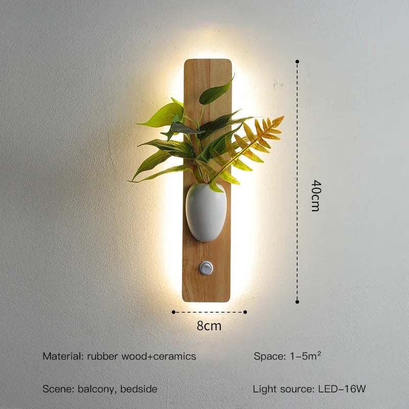 applique murale led en bois pour intérieur décoratif 2023